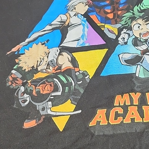 My Hero Academia Anime Graphic Tee, Black, Men's Size Small - Picture 3 of 7